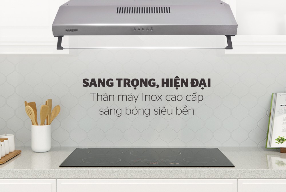 Hút mùi kính thẳng Sunhouse SHB6115I-EC