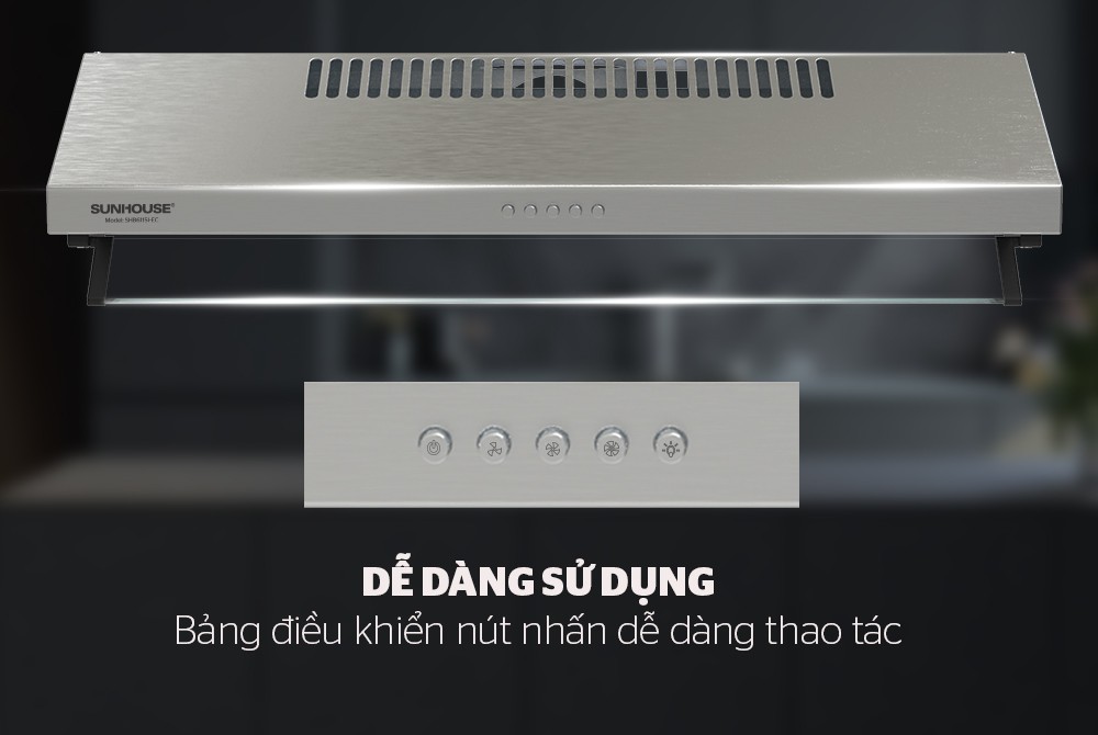 Hút mùi kính thẳng Sunhouse SHB6115I-EC