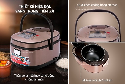 Nồi cơm điện tử 1.5l Sunhouse Mama SHD8915